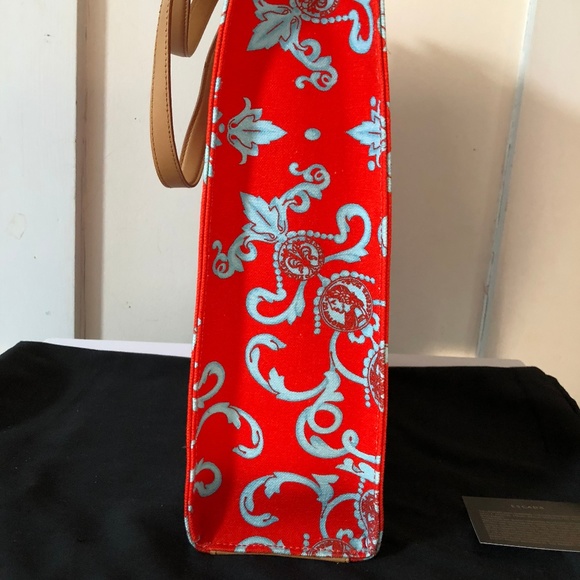 ESCADA "GLADIOLA" CANVAS & LEATHER HERITAGE WOW! - Picture 6 of 8